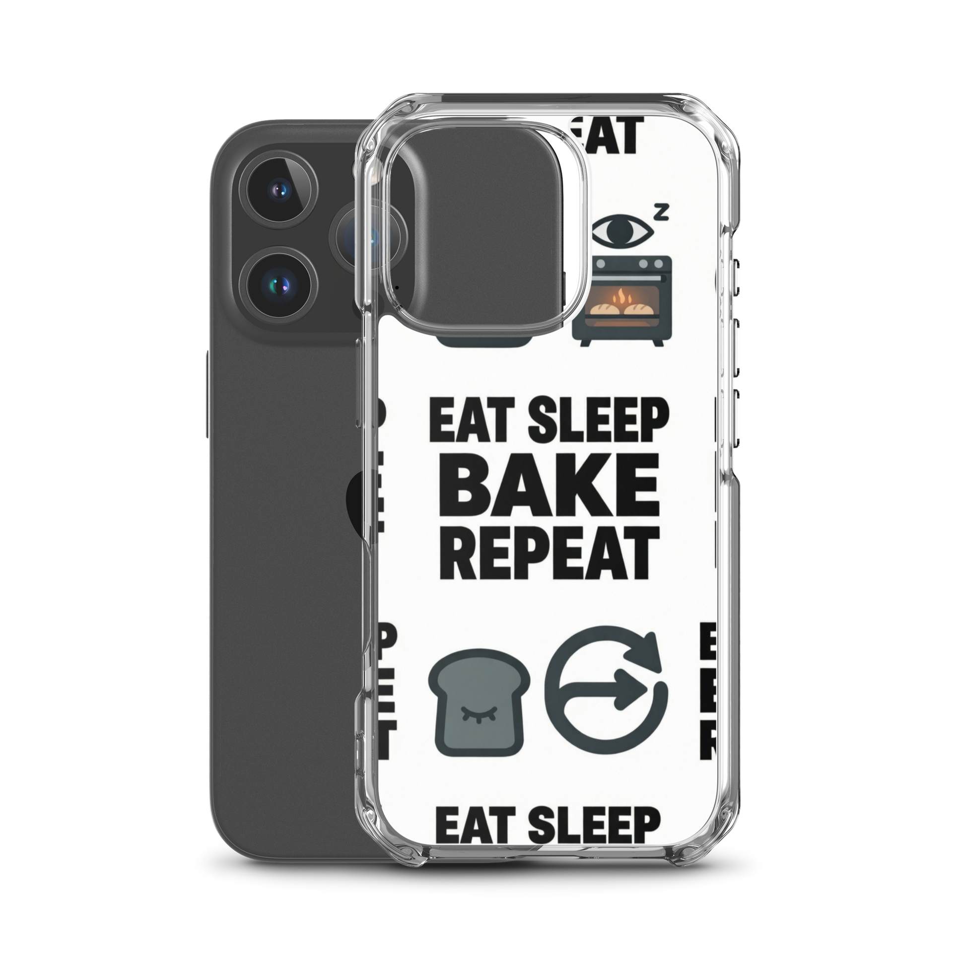 Eat Sleep Bake Repeat Clear Case for iPhone® Bags & Accessories > Phone Cases ZomaModa