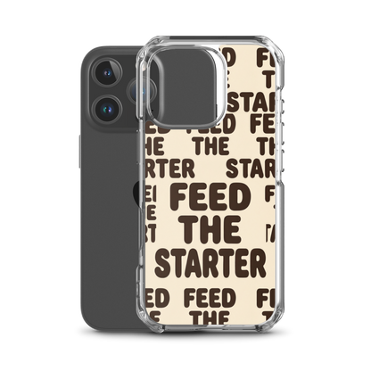 Feed the Starter Repeating Text Clear Case for iPhone® Bags & Accessories > Phone Cases ZomaModa
