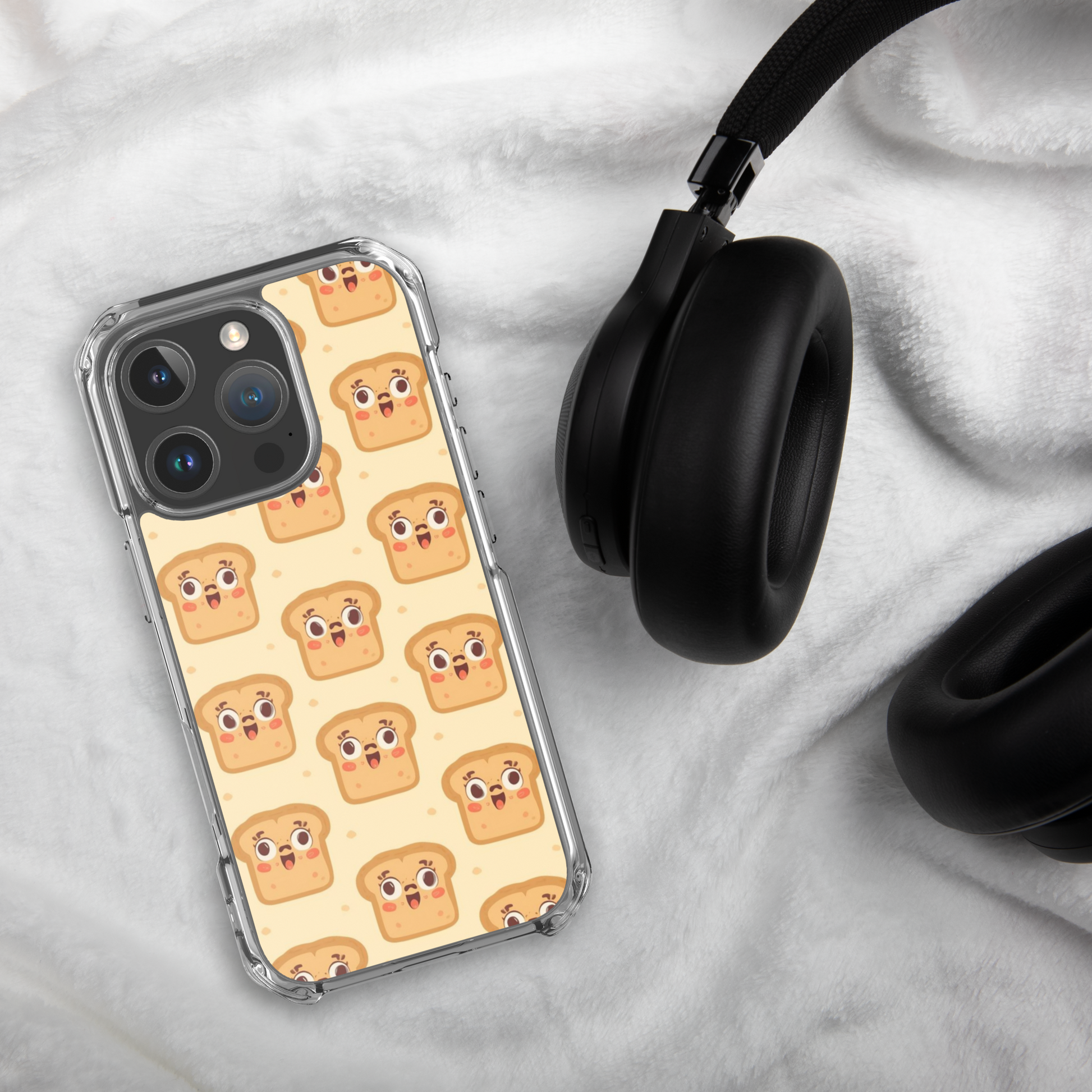 Funny Bread Faces Clear Case for iPhone® Bags & Accessories > Phone Cases ZomaModa