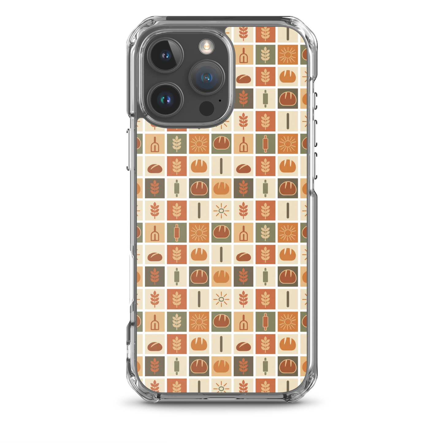 Retro Bread Stamp Clear Case for iPhone® iPhone 16 Pro Max Bags & Accessories > Phone Cases ZomaModa