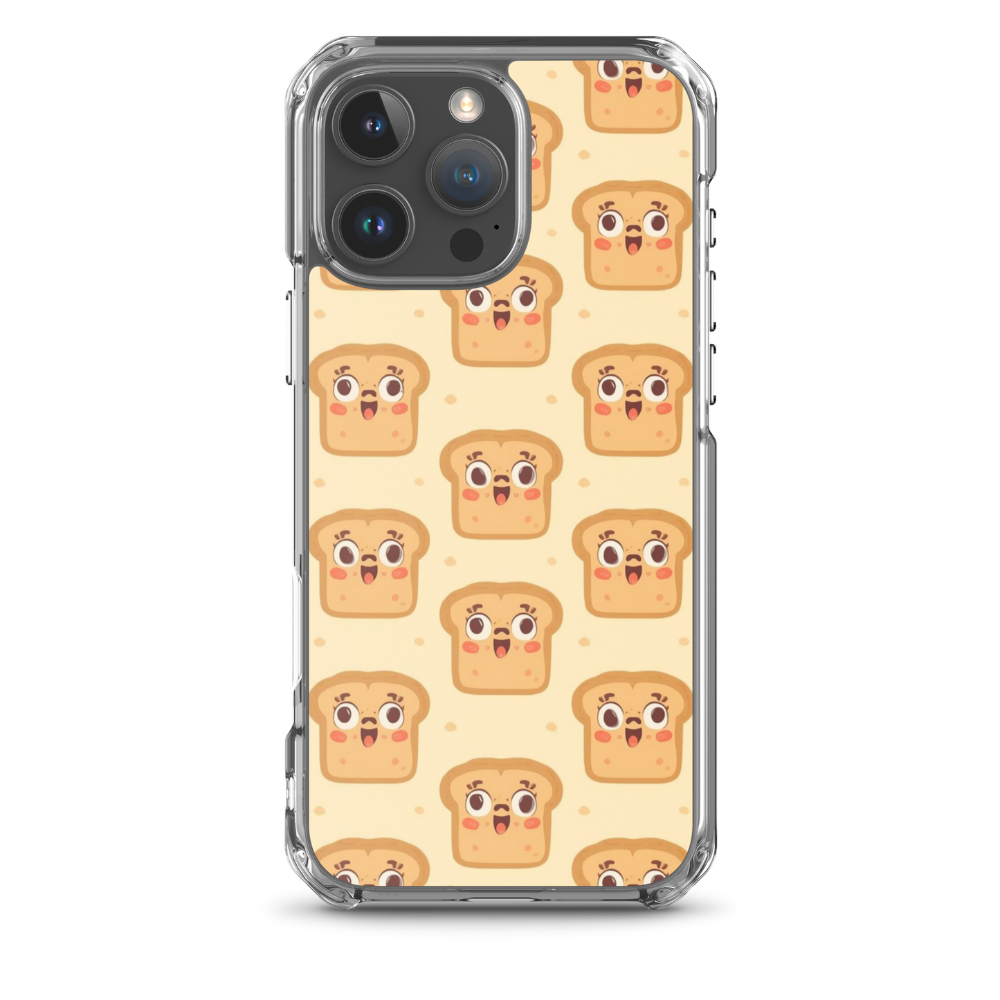 Funny Bread Faces Clear Case for iPhone® iPhone 16 Pro Max Bags & Accessories > Phone Cases ZomaModa