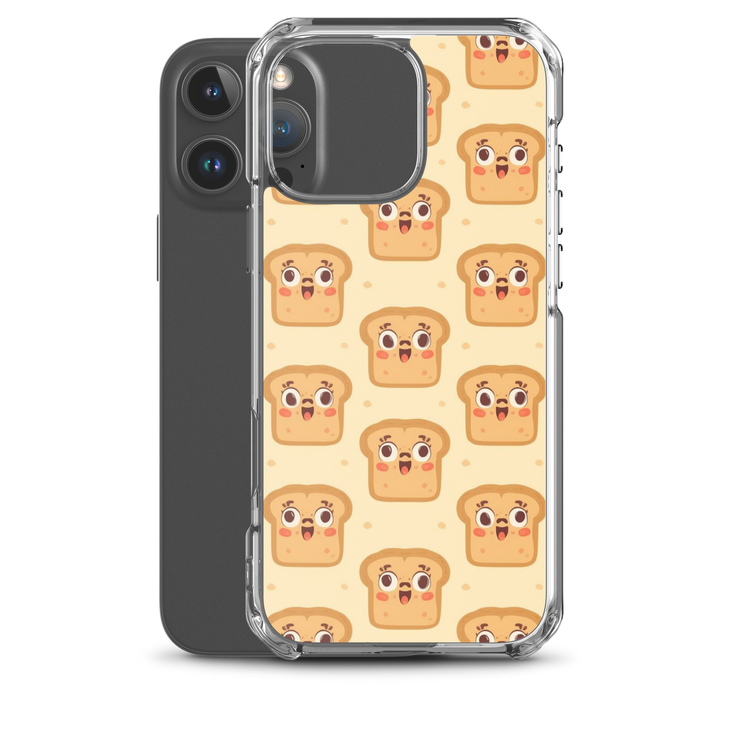 Funny Bread Faces Clear Case for iPhone® Bags & Accessories > Phone Cases ZomaModa