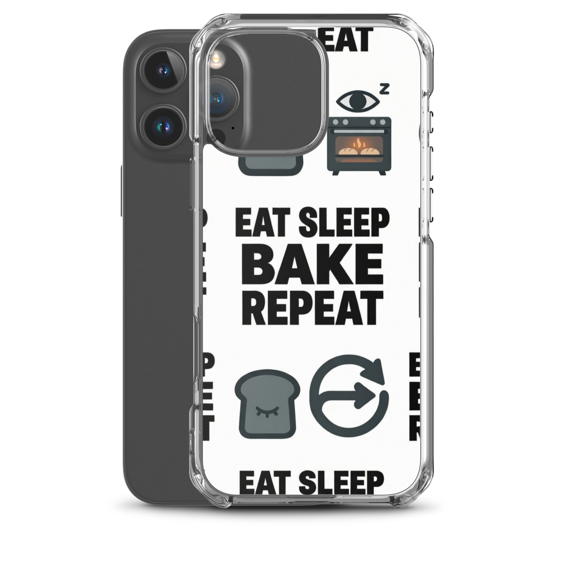 Eat Sleep Bake Repeat Clear Case for iPhone® Bags & Accessories > Phone Cases ZomaModa