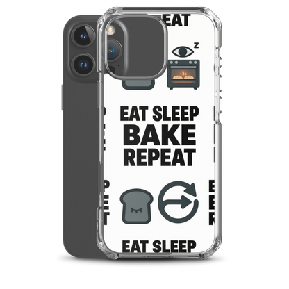 Eat Sleep Bake Repeat Clear Case for iPhone® Bags & Accessories > Phone Cases ZomaModa