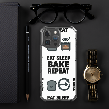 Eat Sleep Bake Repeat Clear Case for iPhone® Bags & Accessories > Phone Cases ZomaModa