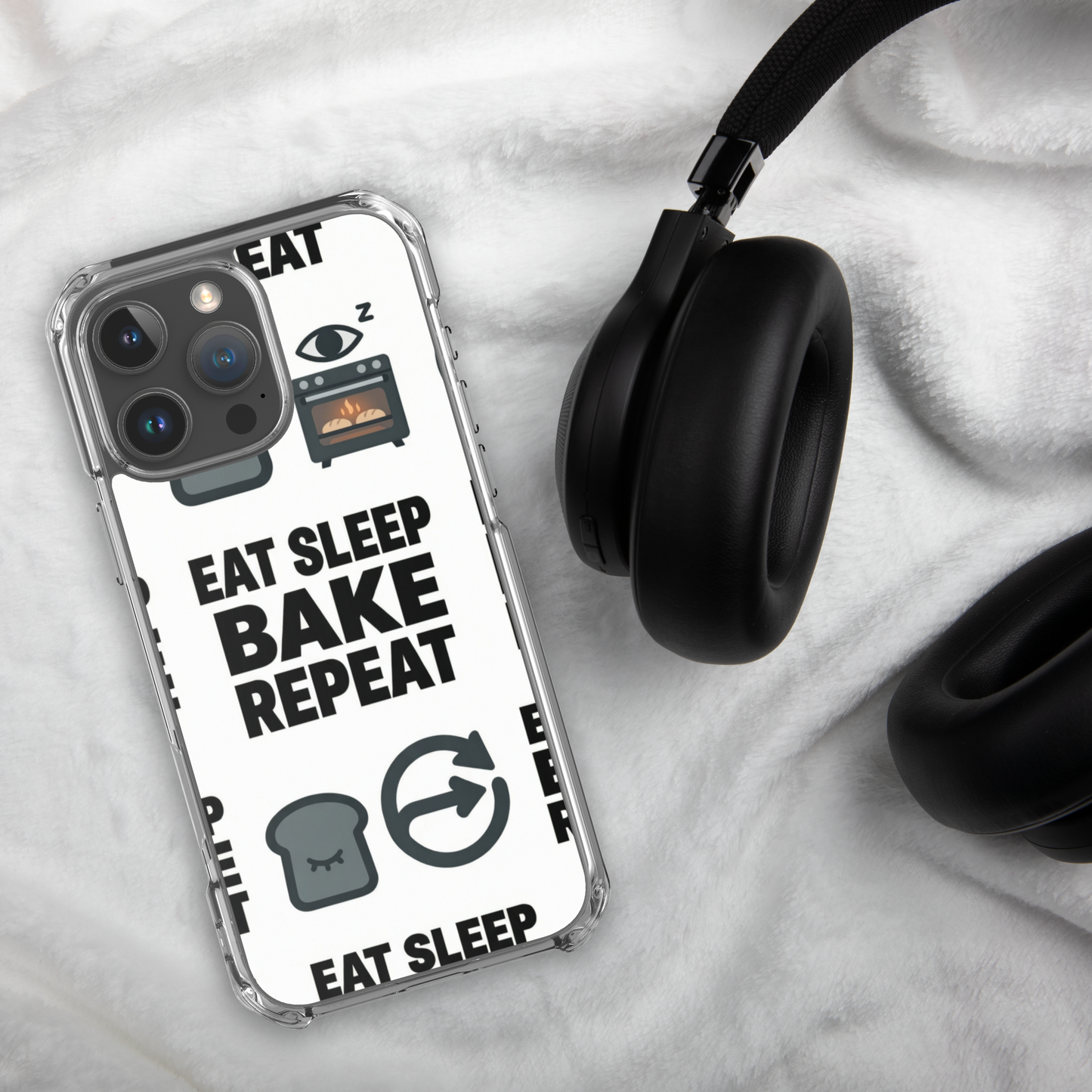 Eat Sleep Bake Repeat Clear Case for iPhone® Bags & Accessories > Phone Cases ZomaModa