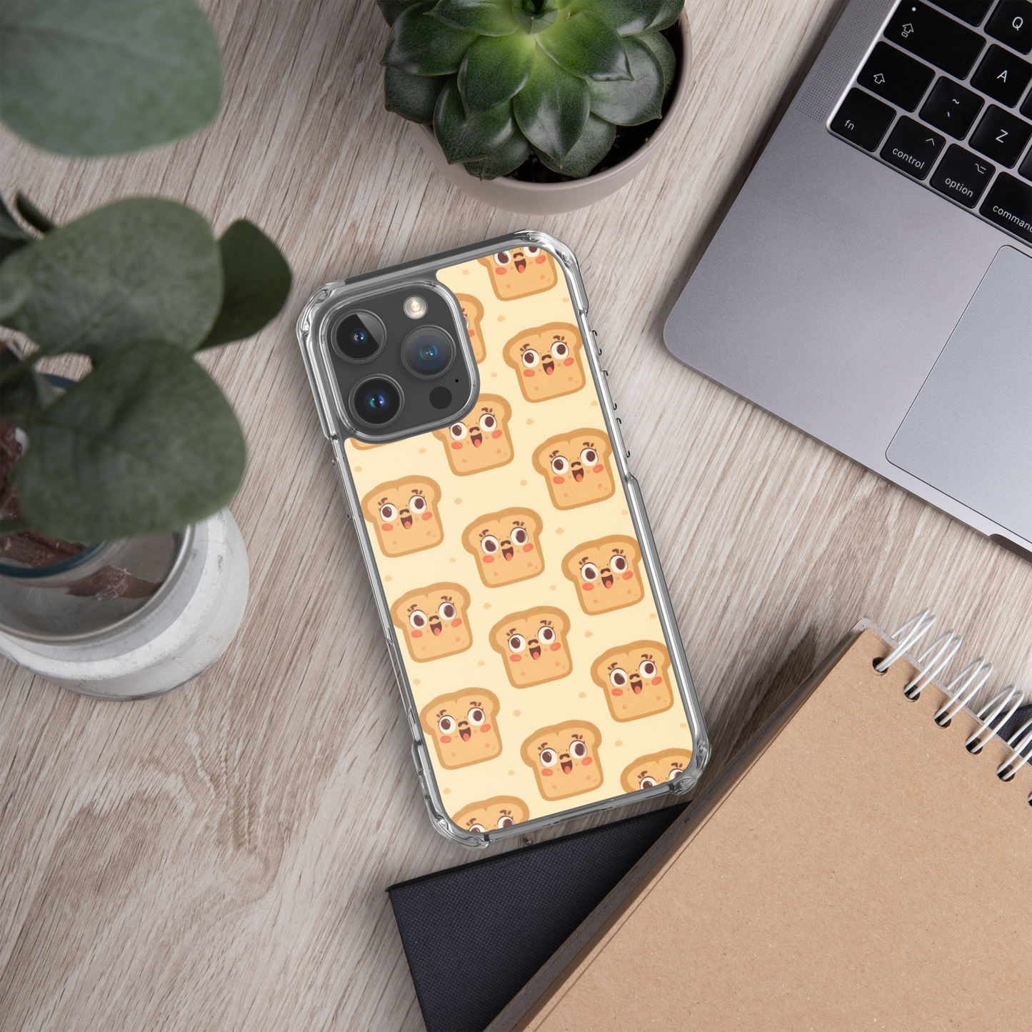 Funny Bread Faces Clear Case for iPhone® Bags & Accessories > Phone Cases ZomaModa