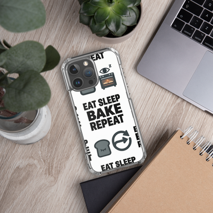 Eat Sleep Bake Repeat Clear Case for iPhone® Bags & Accessories > Phone Cases ZomaModa