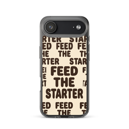 Feed the Starter Repeating Text Clear Case for iPhone® iPhone 17 Air Bags & Accessories > Phone Cases ZomaModa