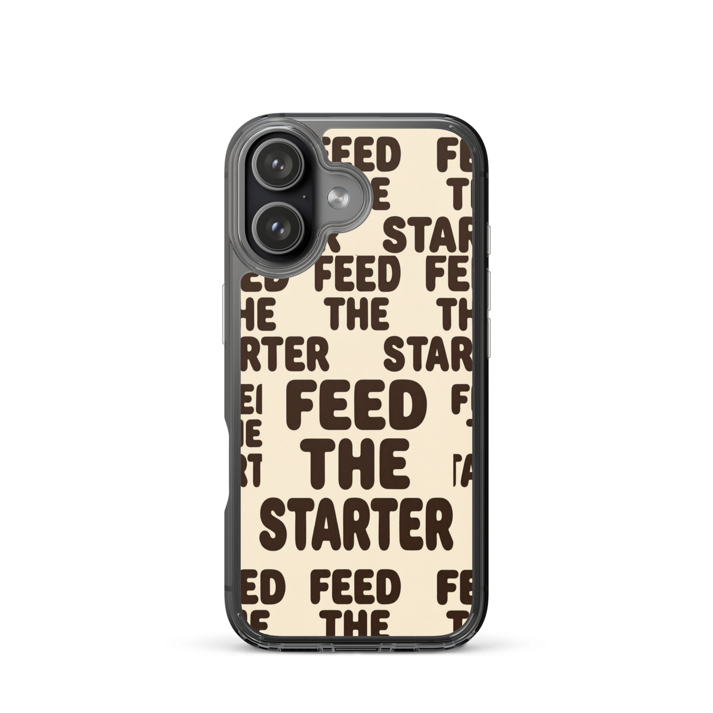 Feed the Starter Repeating Text Clear Case for iPhone® iPhone 17 Bags & Accessories > Phone Cases ZomaModa