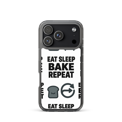 Eat Sleep Bake Repeat Clear Case for iPhone® iPhone 17 Pro Bags & Accessories > Phone Cases ZomaModa