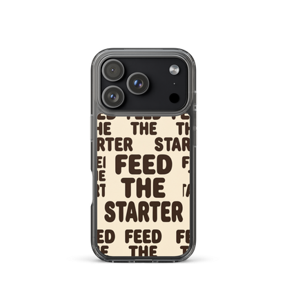 Feed the Starter Repeating Text Clear Case for iPhone® iPhone 17 Pro Bags & Accessories > Phone Cases ZomaModa