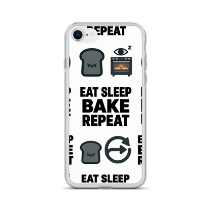 Eat Sleep Bake Repeat Clear Case for iPhone® iPhone 7 8 Bags & Accessories > Phone Cases ZomaModa