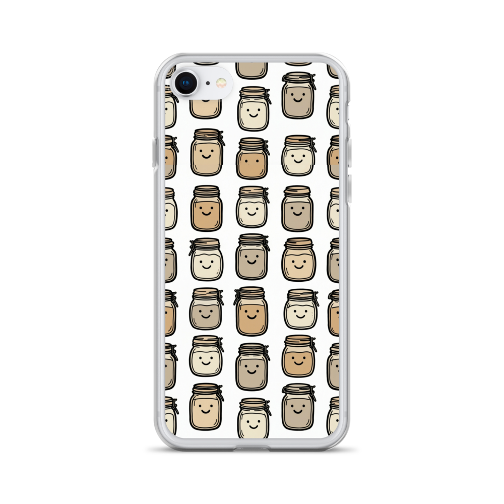 Cute Sourdough Starter Jars Clear Case for iPhone® iPhone 7 8 Bags & Accessories > Phone Cases ZomaModa
