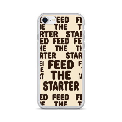 Feed the Starter Repeating Text Clear Case for iPhone® iPhone 7 8 Bags & Accessories > Phone Cases ZomaModa