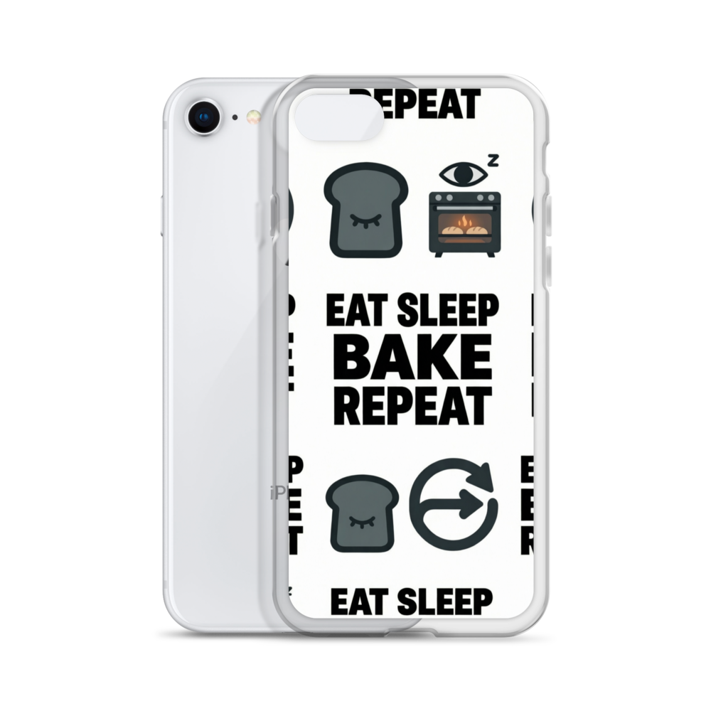 Eat Sleep Bake Repeat Clear Case for iPhone® Bags & Accessories > Phone Cases ZomaModa