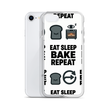 Eat Sleep Bake Repeat Clear Case for iPhone® Bags & Accessories > Phone Cases ZomaModa