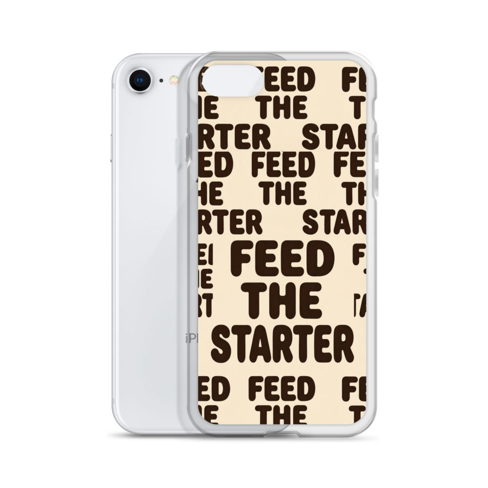 Feed the Starter Repeating Text Clear Case for iPhone® Bags & Accessories > Phone Cases ZomaModa