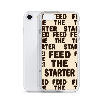 Feed the Starter Repeating Text Clear Case for iPhone® Bags & Accessories > Phone Cases ZomaModa