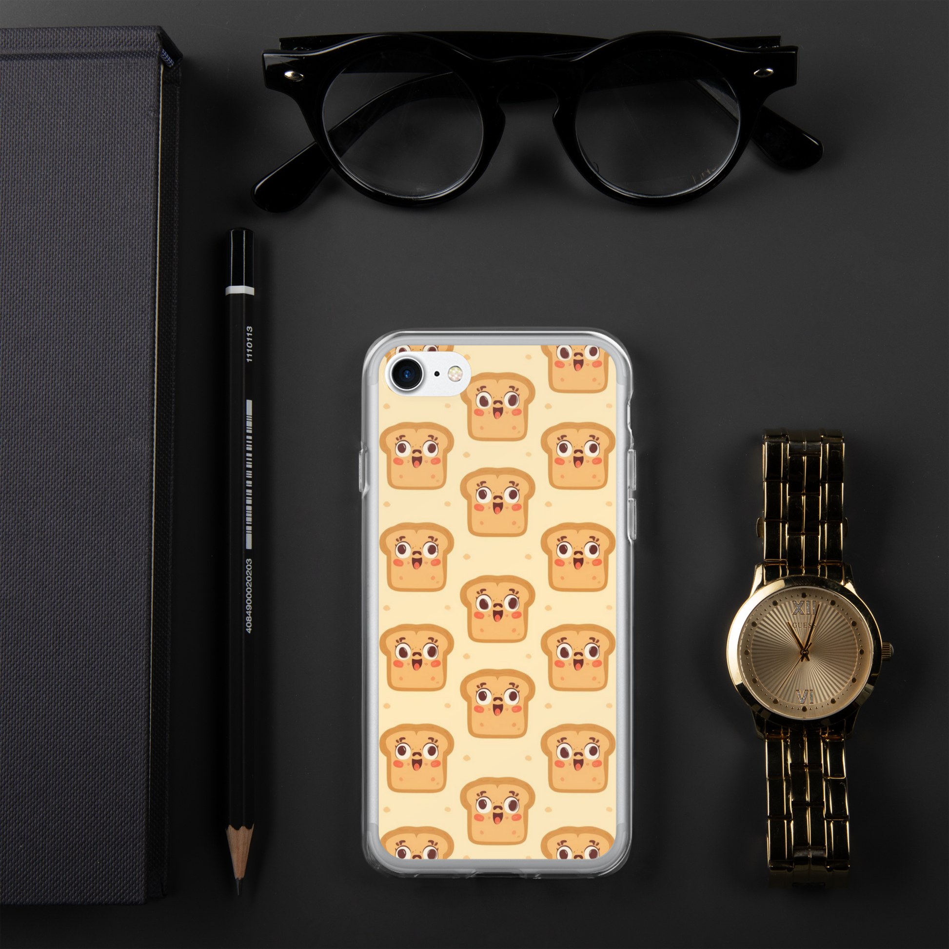 Funny Bread Faces Clear Case for iPhone® Bags & Accessories > Phone Cases ZomaModa