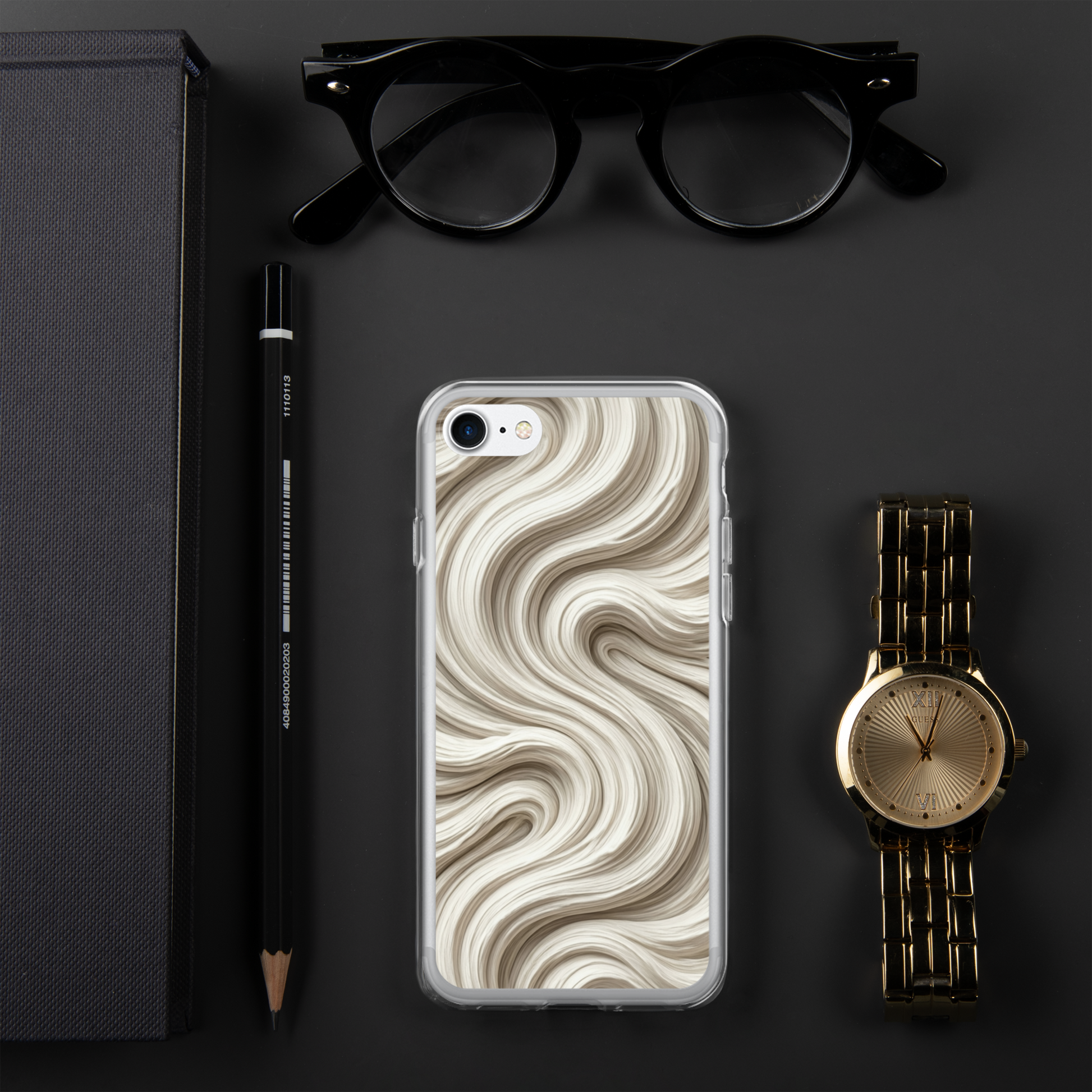 Minimal Flour Swirl Baking Clear Case for iPhone® Bags & Accessories > Phone Cases ZomaModa