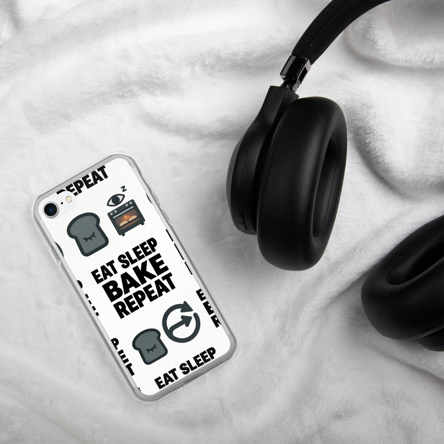 Eat Sleep Bake Repeat Clear Case for iPhone® Bags & Accessories > Phone Cases ZomaModa