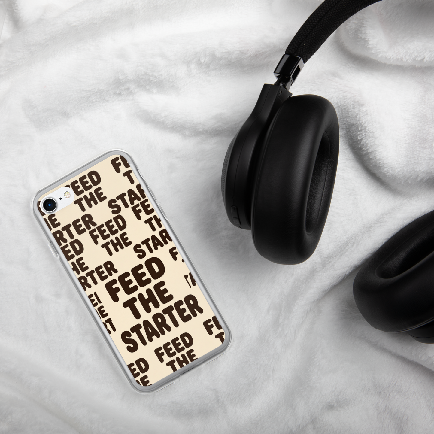 Feed the Starter Repeating Text Clear Case for iPhone® Bags & Accessories > Phone Cases ZomaModa