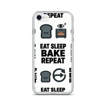 Eat Sleep Bake Repeat Clear Case for iPhone® iPhone SE Bags & Accessories > Phone Cases ZomaModa