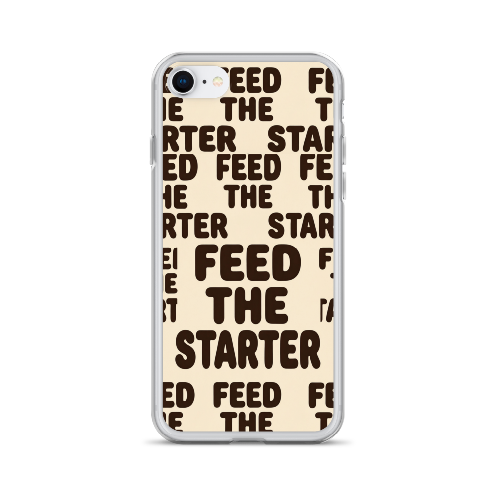 Feed the Starter Repeating Text Clear Case for iPhone® iPhone SE Bags & Accessories > Phone Cases ZomaModa