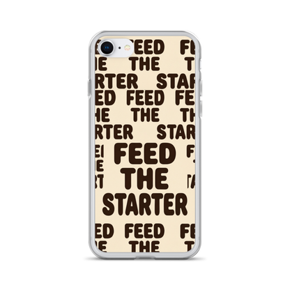 Feed the Starter Repeating Text Clear Case for iPhone® iPhone SE Bags & Accessories > Phone Cases ZomaModa