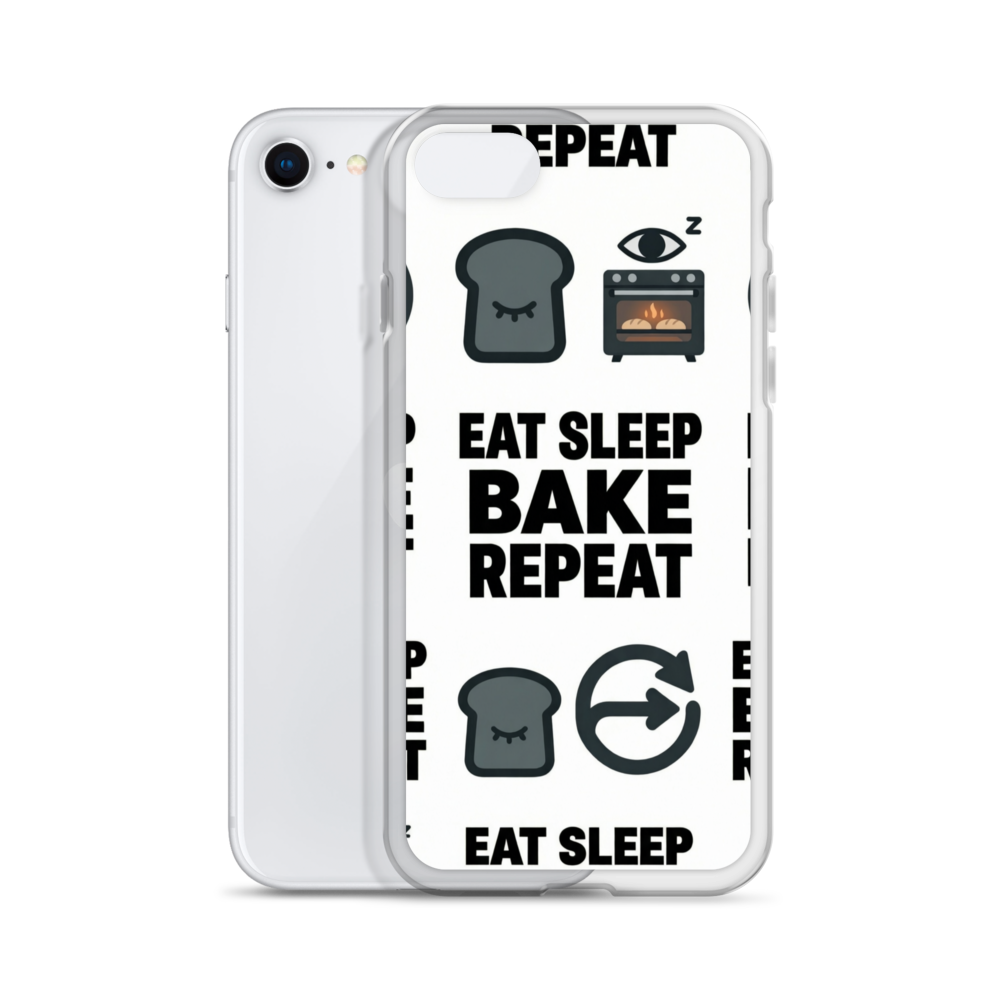 Eat Sleep Bake Repeat Clear Case for iPhone® Bags & Accessories > Phone Cases ZomaModa