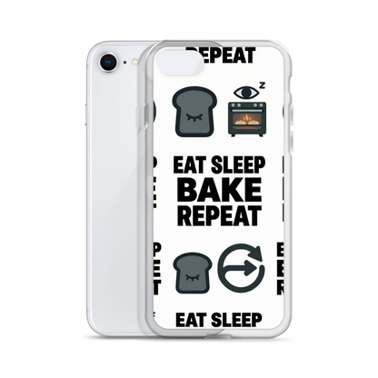 Eat Sleep Bake Repeat Clear Case for iPhone® Bags & Accessories > Phone Cases ZomaModa
