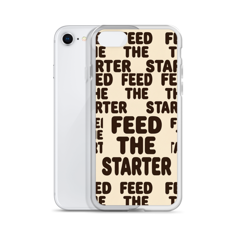 Feed the Starter Repeating Text Clear Case for iPhone® Bags & Accessories > Phone Cases ZomaModa