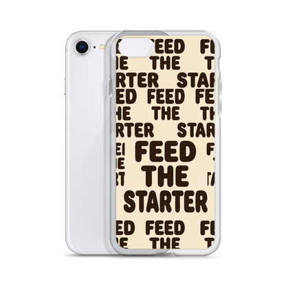 Feed the Starter Repeating Text Clear Case for iPhone® Bags & Accessories > Phone Cases ZomaModa