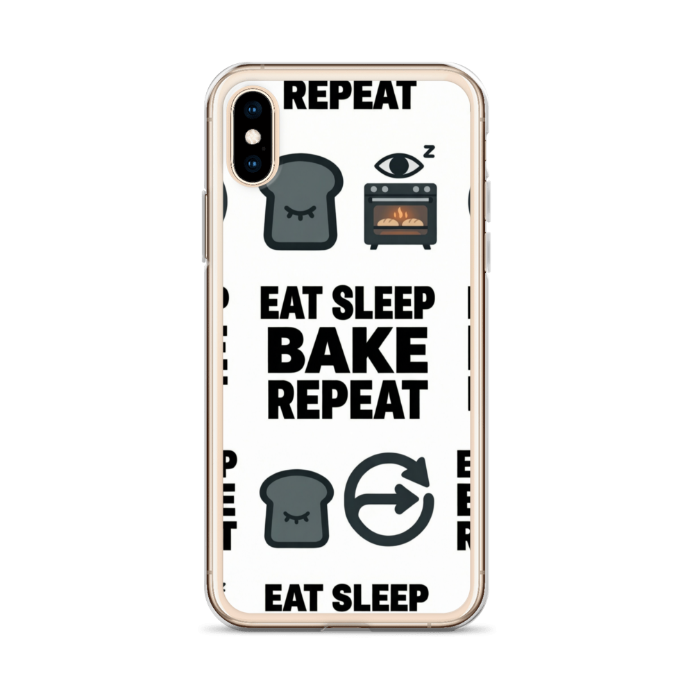 Eat Sleep Bake Repeat Clear Case for iPhone® Bags & Accessories > Phone Cases ZomaModa