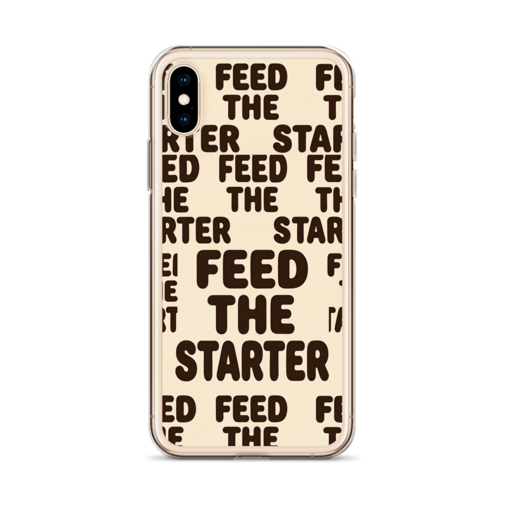 Feed the Starter Repeating Text Clear Case for iPhone® Bags & Accessories > Phone Cases ZomaModa