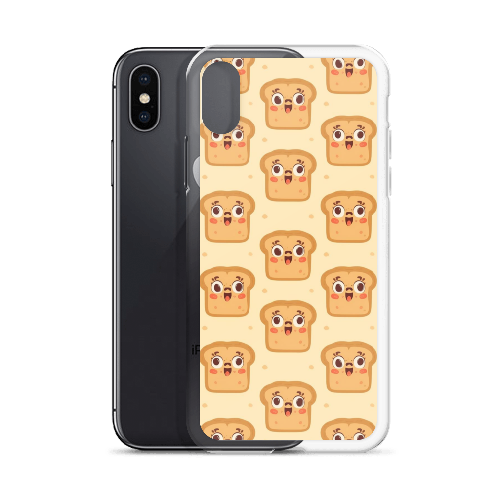 Funny Bread Faces Clear Case for iPhone® Bags & Accessories > Phone Cases ZomaModa