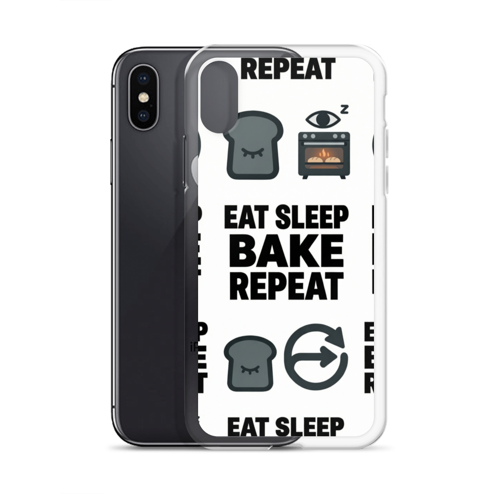 Eat Sleep Bake Repeat Clear Case for iPhone® Bags & Accessories > Phone Cases ZomaModa
