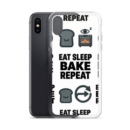 Eat Sleep Bake Repeat Clear Case for iPhone® Bags & Accessories > Phone Cases ZomaModa