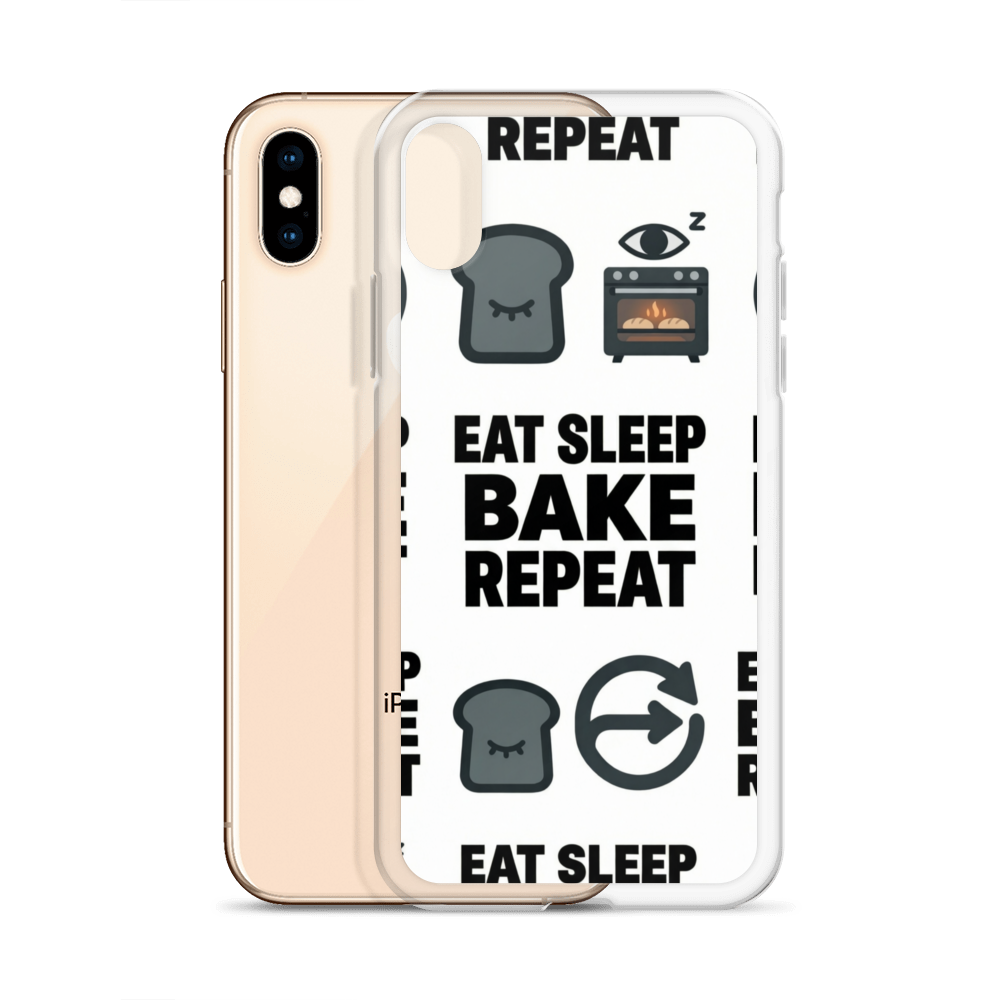 Eat Sleep Bake Repeat Clear Case for iPhone® Bags & Accessories > Phone Cases ZomaModa