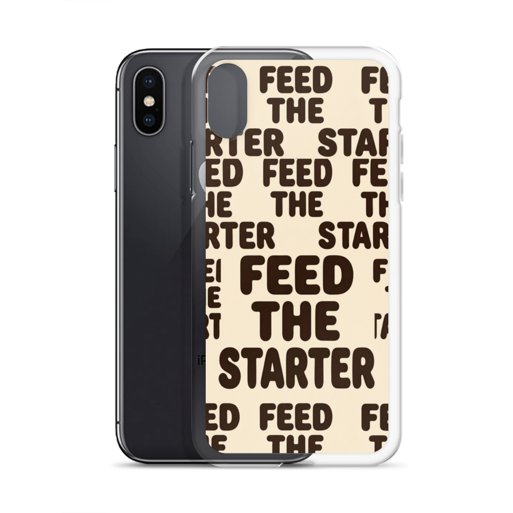 Feed the Starter Repeating Text Clear Case for iPhone® Bags & Accessories > Phone Cases ZomaModa