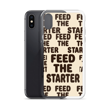 Feed the Starter Repeating Text Clear Case for iPhone® Bags & Accessories > Phone Cases ZomaModa