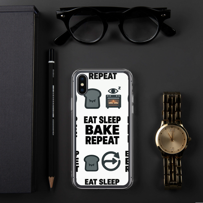 Eat Sleep Bake Repeat Clear Case for iPhone® Bags & Accessories > Phone Cases ZomaModa