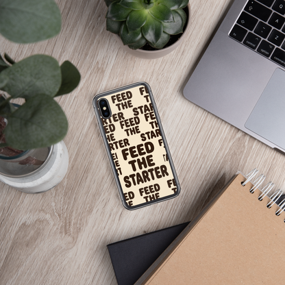Feed the Starter Repeating Text Clear Case for iPhone® Bags & Accessories > Phone Cases ZomaModa