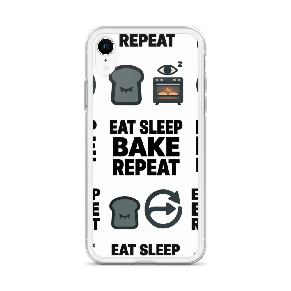 Eat Sleep Bake Repeat Clear Case for iPhone® Bags & Accessories > Phone Cases ZomaModa