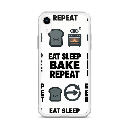 Eat Sleep Bake Repeat Clear Case for iPhone® Bags & Accessories > Phone Cases ZomaModa