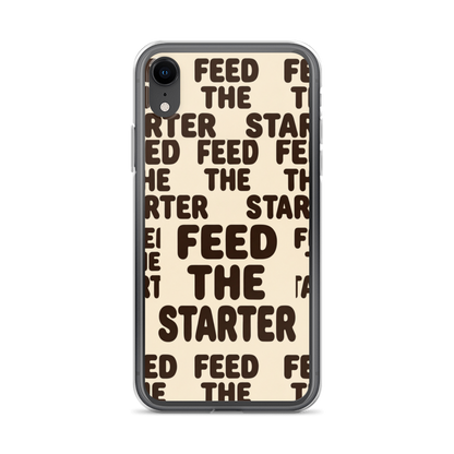 Feed the Starter Repeating Text Clear Case for iPhone® iPhone XR Bags & Accessories > Phone Cases ZomaModa