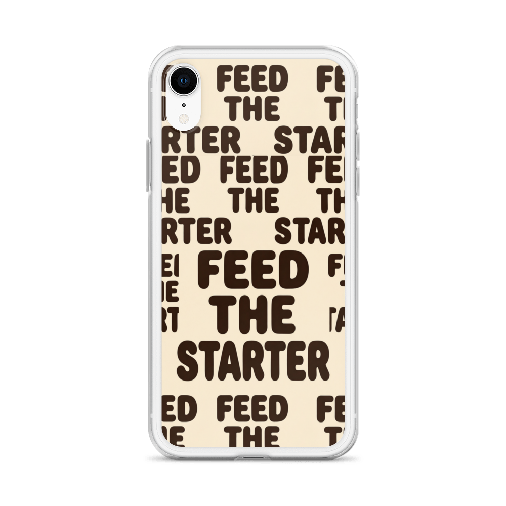 Feed the Starter Repeating Text Clear Case for iPhone® Bags & Accessories > Phone Cases ZomaModa