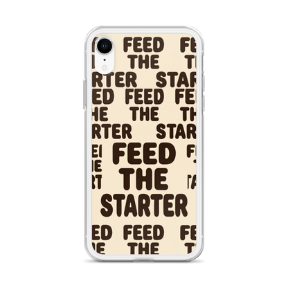 Feed the Starter Repeating Text Clear Case for iPhone® Bags & Accessories > Phone Cases ZomaModa