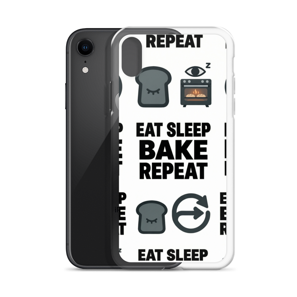 Eat Sleep Bake Repeat Clear Case for iPhone® Bags & Accessories > Phone Cases ZomaModa